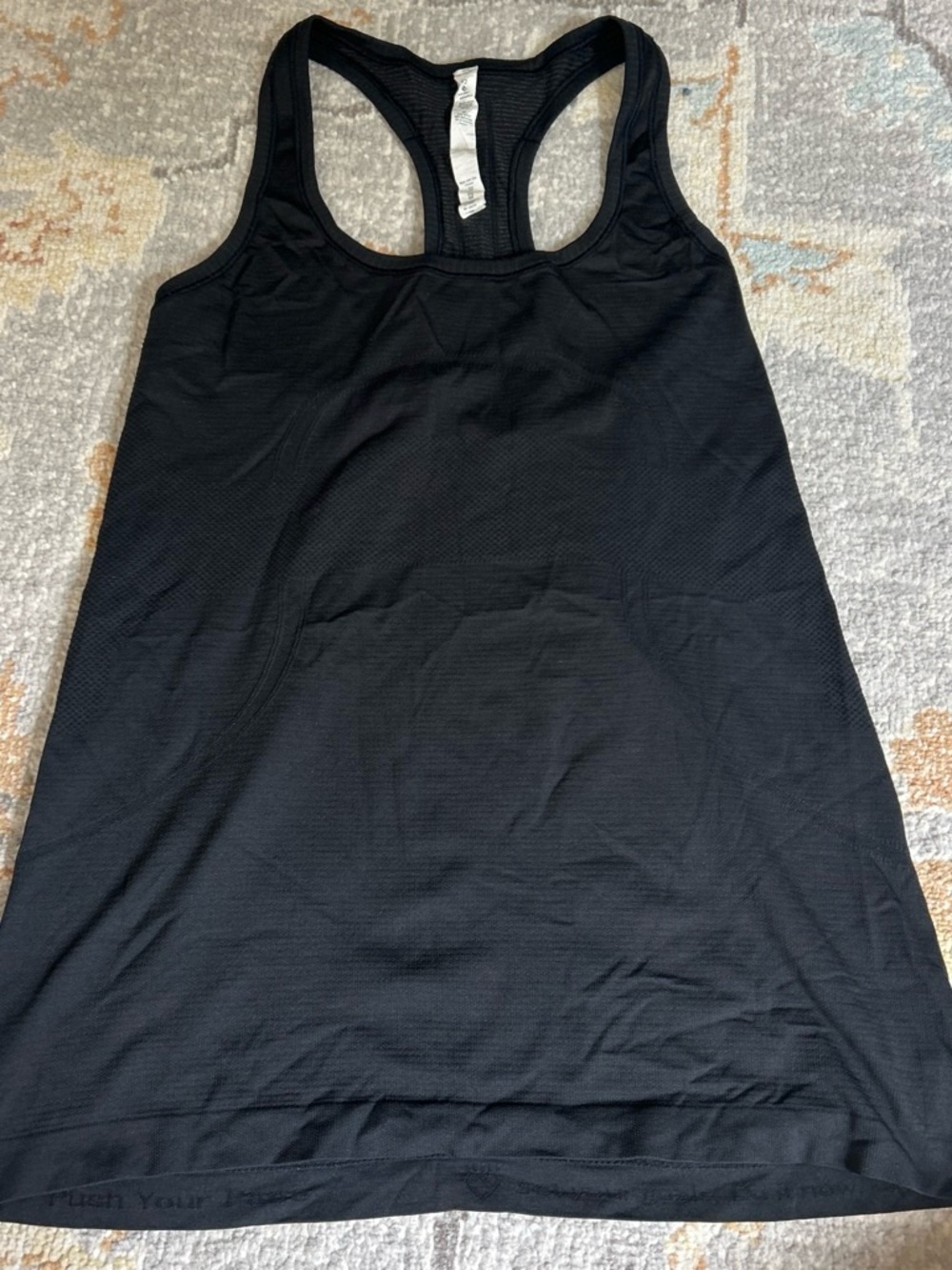 Women's Black Racerback Tank Top - Lululemon Size 12
